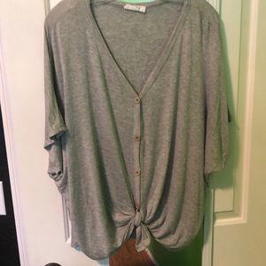 Light grey cotton blouse